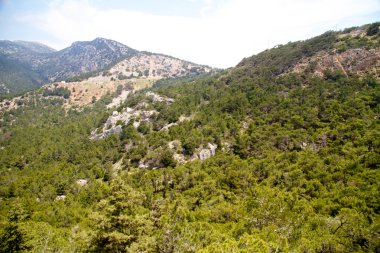 yüksek dağ ve kayalar Yunanistan Rodos