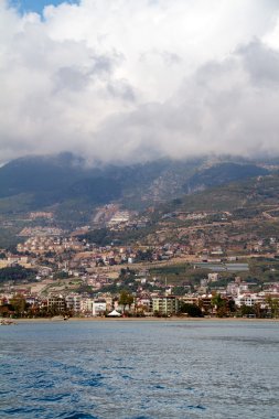 Alanyas Akdeniz kıyı şeridi ve Osmanlı Kalesi (Türkiye)