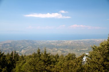 yüksek dağ ve kayalar Yunanistan Rodos