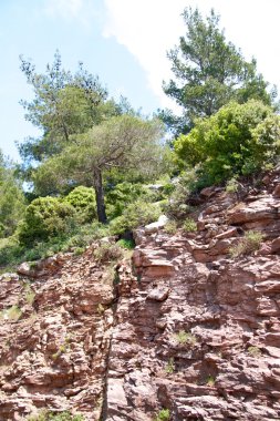 yüksek dağ ve kayalar Yunanistan Rodos