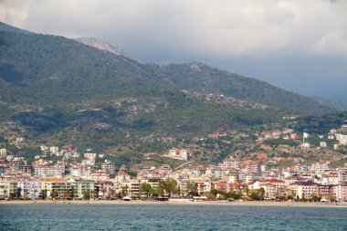 Alanya Şehir hill, deniz kıyısında, Türkiye