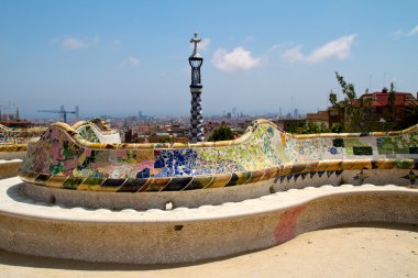 Barcelona - 27 Mayıs: antoni tarafından gerçeküstü parc guell gaudi, bir