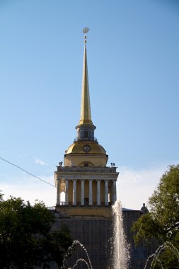 Admiralty Building in St Petersburg clipart