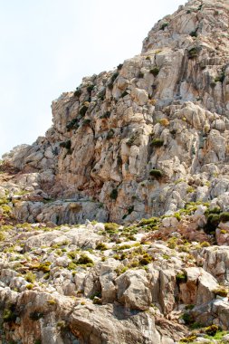 yüksek dağ ve kayalar Yunanistan Rodos