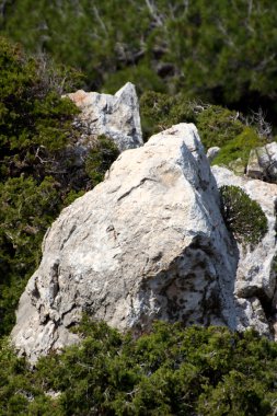 yüksek dağ ve kayalar Yunanistan Rodos