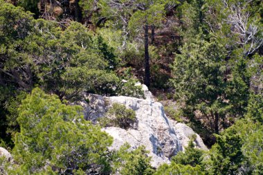 yüksek dağ ve kayalar Yunanistan Rodos