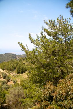 yüksek dağ ve kayalar Yunanistan Rodos