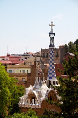 Barcelona, İspanya-27 Mayıs: 27 Mayıs 2011 tarihinde ünlü park Güell