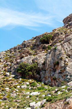 yüksek dağ ve kayalar Yunanistan Rodos