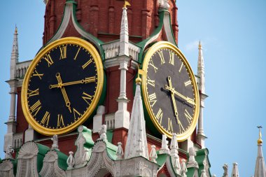 The Saviour (Spasskaya) Tower of Moscow Kremlin, Russia. clipart