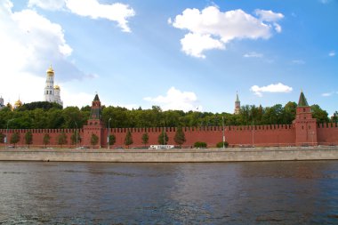 ünlü Moskova kremlin ve Moskova Nehri, Rusya Federasyonu