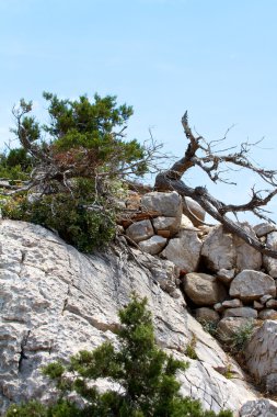 yüksek dağ ve kayalar Yunanistan Rodos