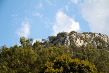 yüksek dağ ve kayalar Yunanistan Rodos