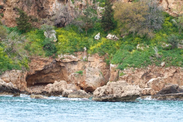 바위와 터키 지중해 — 스톡 사진