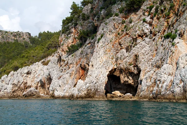 stock image Rock and Mediterranean sea in Turkey