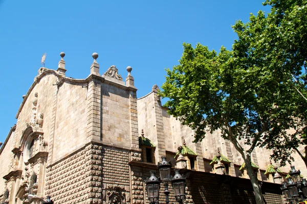 Ptaka barcelona i jej panoramę, Hiszpania — Zdjęcie stockowe