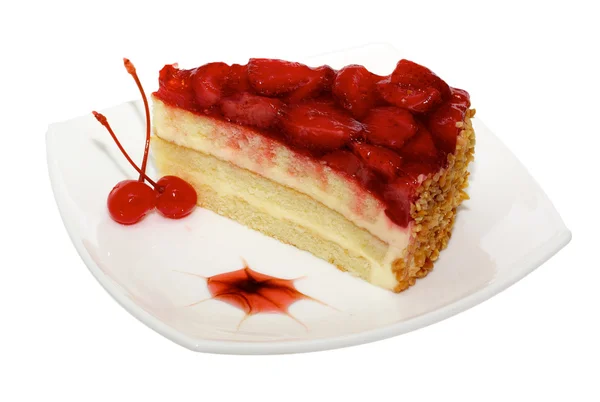 stock image Cake with strawberry topping