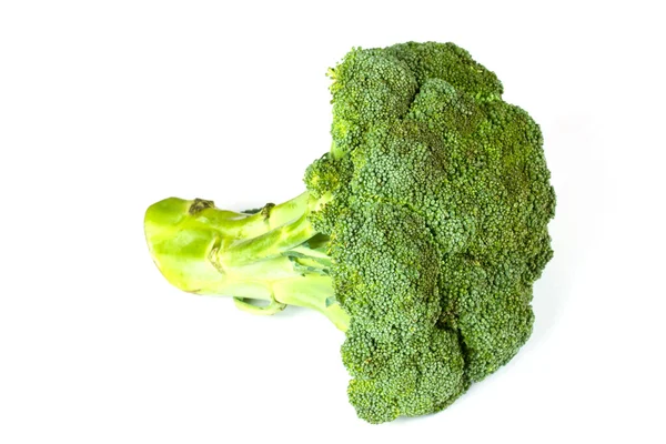 Pedaços de brócolis verdes, frescos, em bruto, cortados — Fotografia de Stock