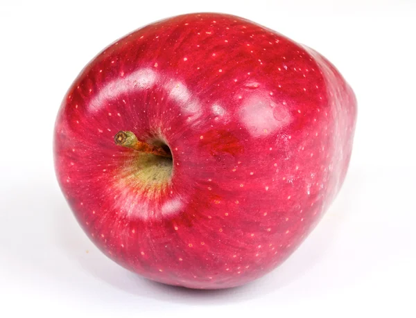 Червоне яблуко, ізольовані — стокове фото