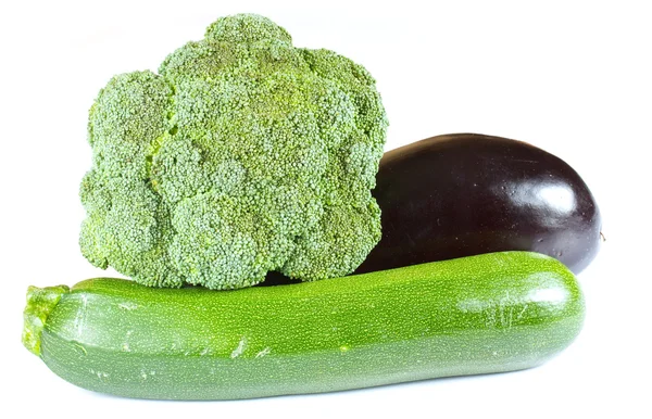 Papryka melanż, bakłażana i brokuły — Zdjęcie stockowe