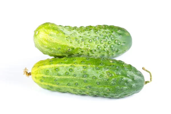Two cucumbers isolated — Stock Photo, Image