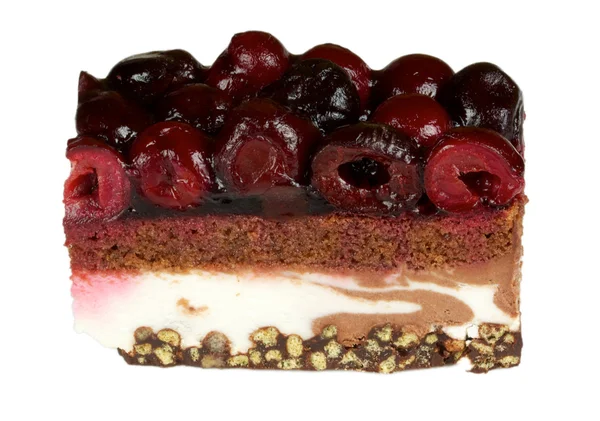 Chocolate Cake with cherry — Stock Photo, Image