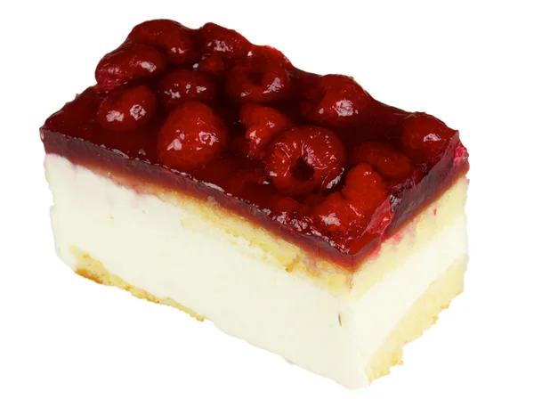 Raspberry cake geïsoleerd — Stockfoto