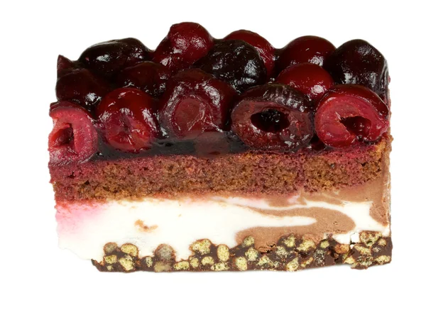 Chocolate Cake with cherry — Stock Photo, Image