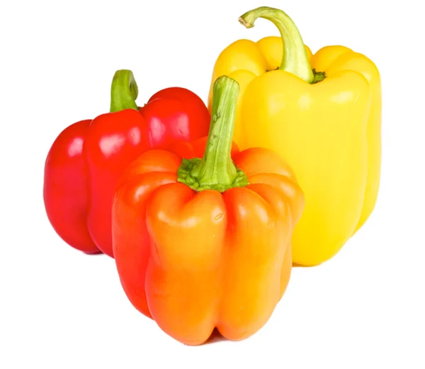 Vörös, narancssárga, sárga paprika — Stock Fotó