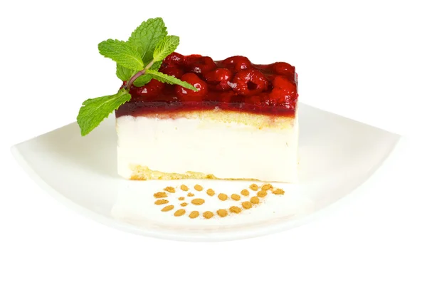 stock image Raspberry cake isolated