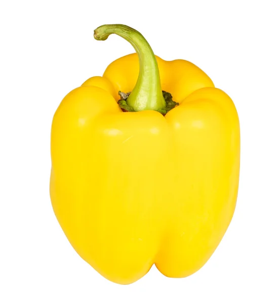 Žlutá paprika izolovaných na bílém — Stock fotografie