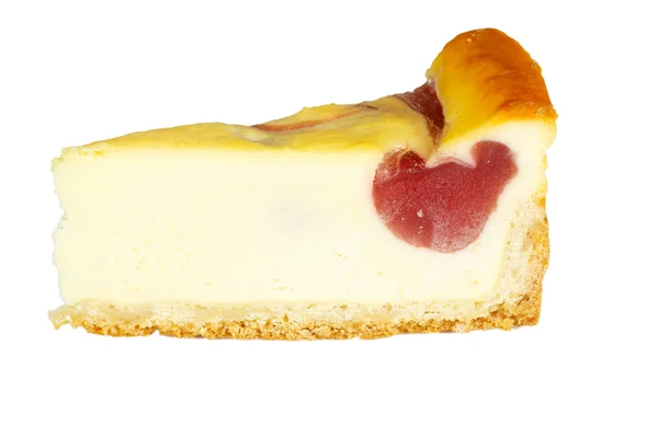 Beyaz izole cheesecake — Stok fotoğraf