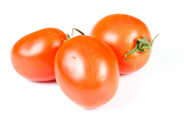 Τρεις όμορφη φρέσκια ντομάτα — Φωτογραφία Αρχείου