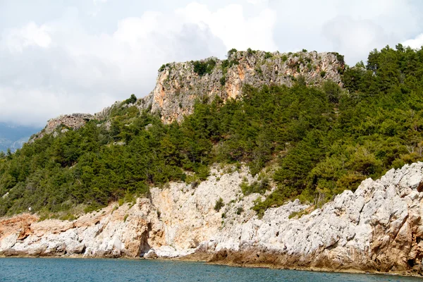 stock image Rock and Mediterranean sea in Turkey