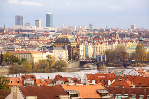 Old Prague city view Czech