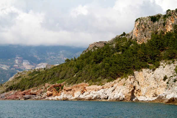 stock image Rock and Mediterranean sea in Turkey