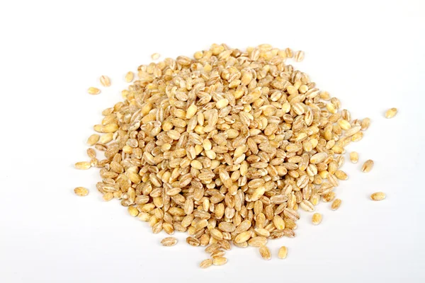Pile of Pearl Barley isolated on white — Stock Photo, Image