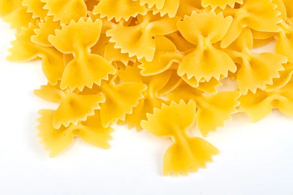 stock image Close up of a dried italian pasta on white background