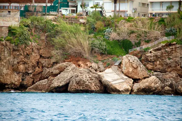 Antigua vista al mar de Antalya — Foto de Stock