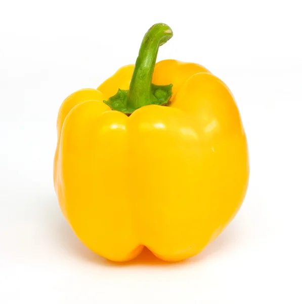 Πάπρικα κίτρινη πιπεριά σε άσπρο φόντο απομονωθεί — Φωτογραφία Αρχείου
