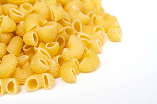 stock image Close up of a dried italian pasta on white background