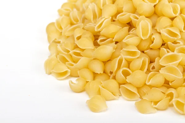 stock image Close up of a dried italian pasta on white background