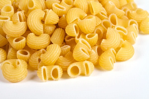 stock image Close up of a dried italian pasta on white background