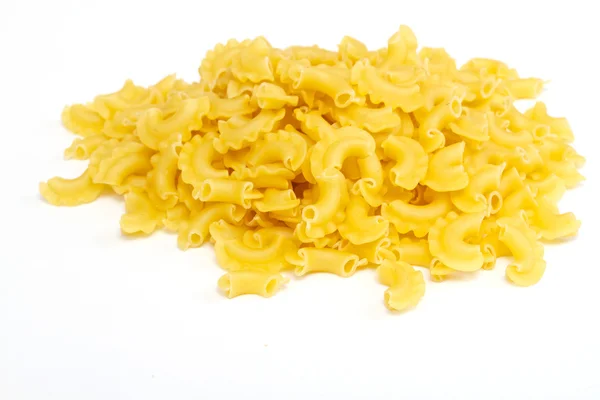 Primo piano di una pasta secca italiana su fondo bianco — Foto Stock