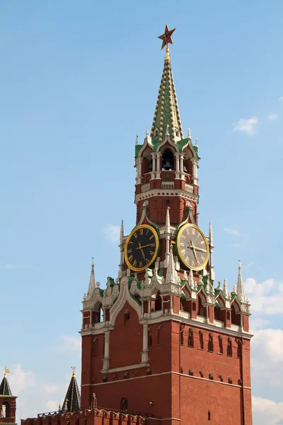 Frälsare (spasskaya) tower i Moskva Kreml, Ryssland. — Stockfoto