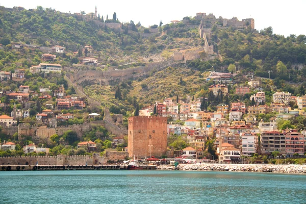 Kizil Kule (Torre Vermelha), emCidade turca de Alanya — Fotografia de Stock