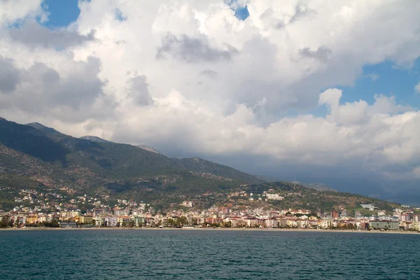 Alanya city hill, sea coast, Turkey — Stock Photo, Image