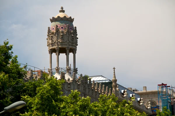 Barcelona ve onun manzarası, İspanya havadan görünümü — Stok fotoğraf