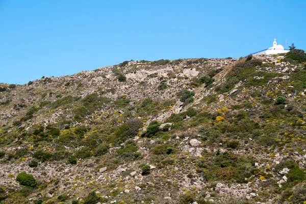 山高和岩石在希腊罗得岛 — 图库照片