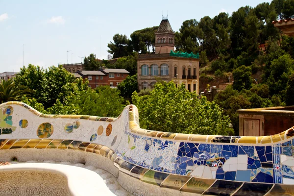 Barcelona - 27 Mayıs: antoni tarafından gerçeküstü parc guell gaudi, bir